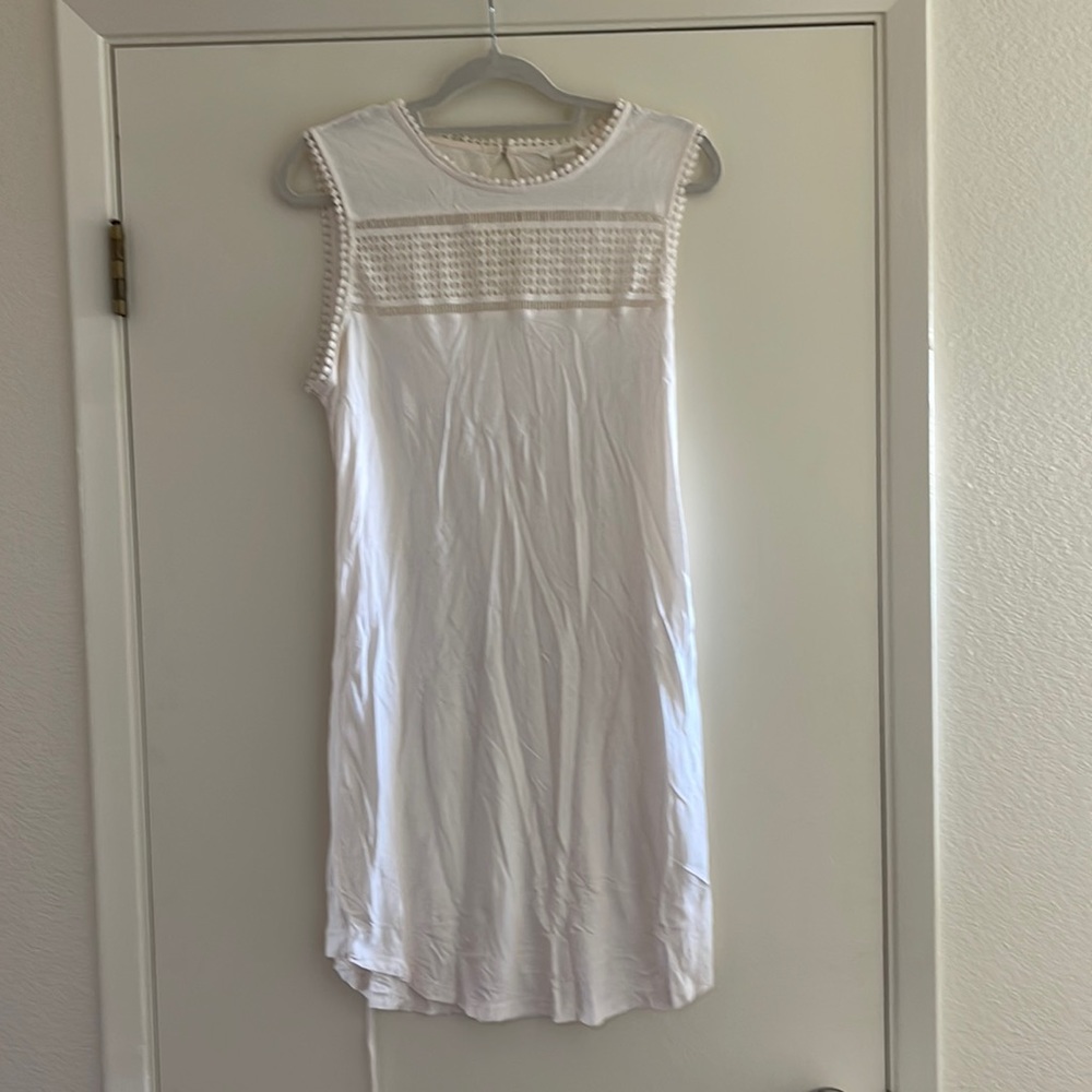 Cream lightweight tank dress